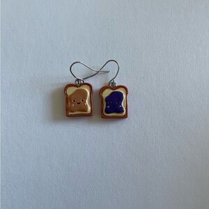 Peanut butter and jelly earrings